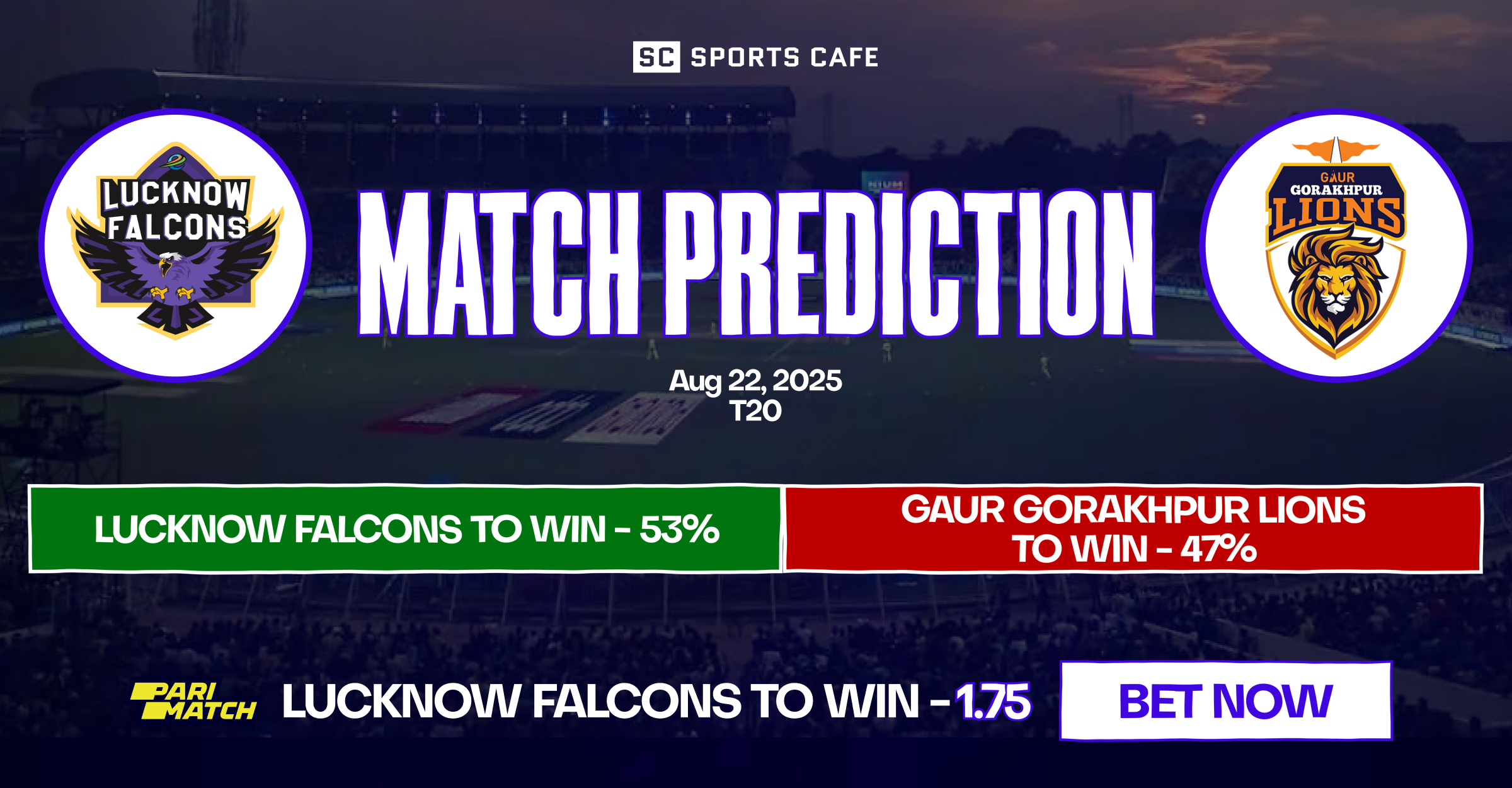 Lucknow Falcons vs Gaur Gorakhpur Lions